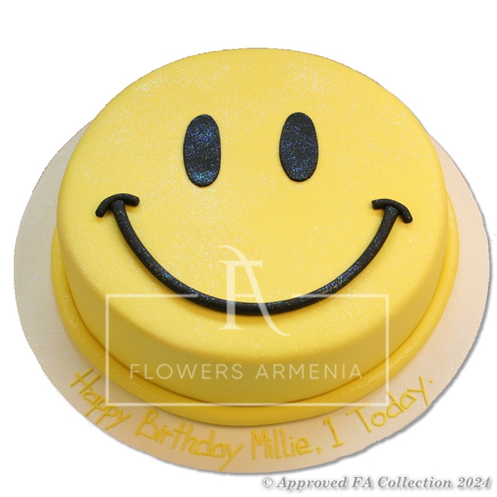 Emoji Smiley Face Cake Delivery in Delhi NCR, Emoji Smiley Face Cake Is  Most Popular Concept In Kids For Birthday Celebration